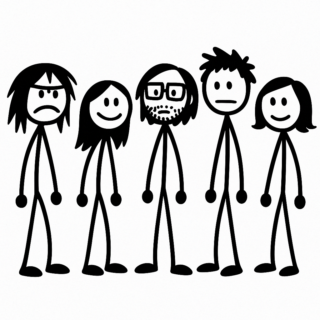 The team of Jayden D Harper in their stickman personas