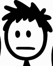 Har of Jayden D Harper in their stickman persona